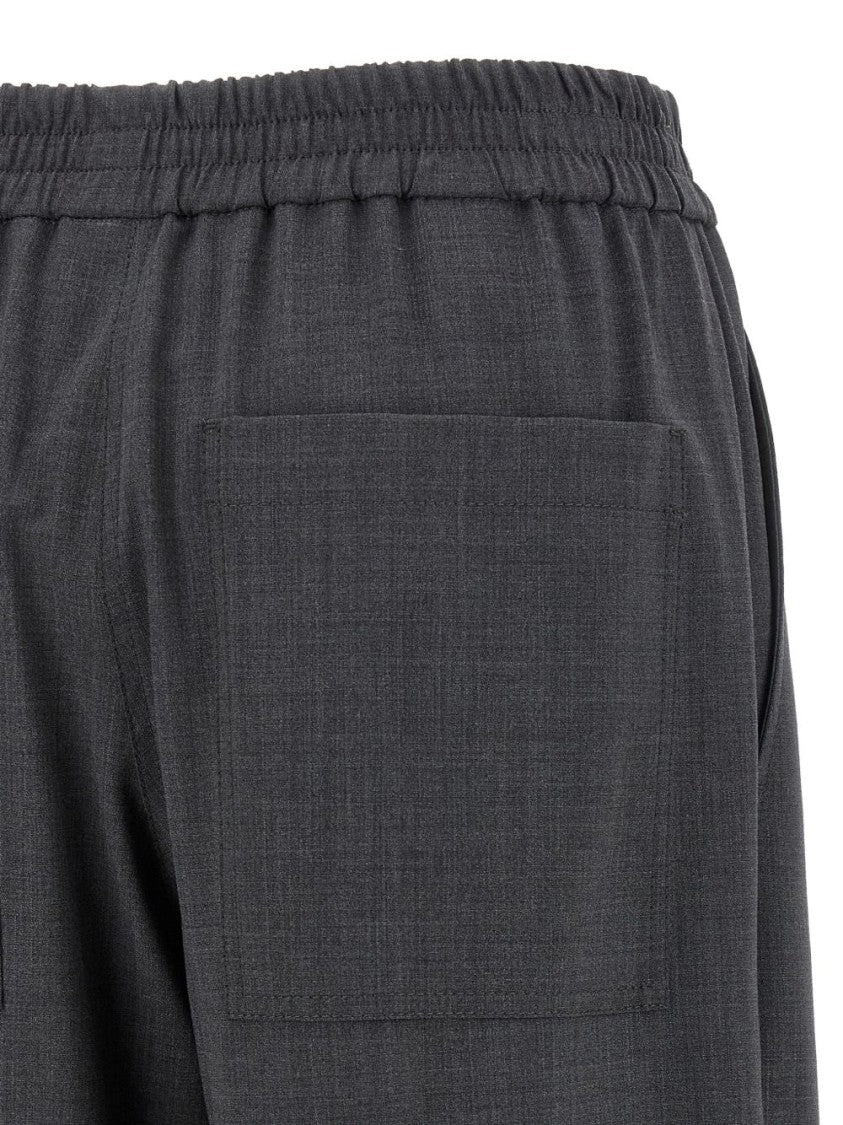 Brunello Cucinelli Relaxed Wide-Leg Trousers With Textured Finish