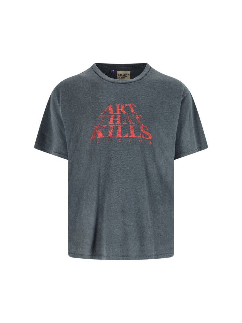 Gallery Dept. Timeless Black T-Shirt With Round Neckline And Short Sleeves