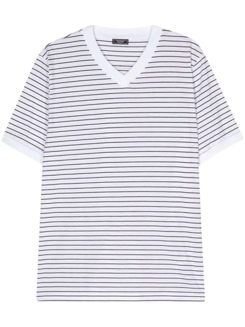 Peserico V-Neck Striped T-Shirt