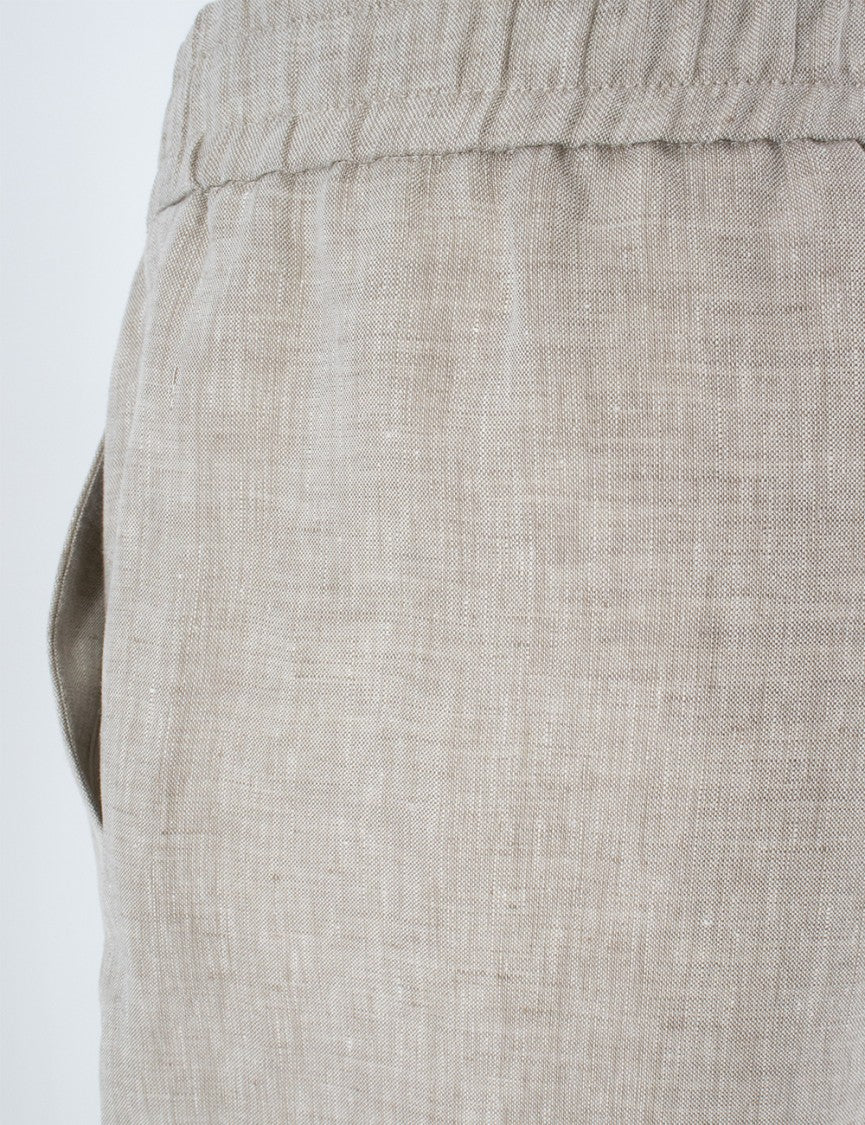 Le Tricot Perugia Relaxed Linen Trousers With Drawstring Waist