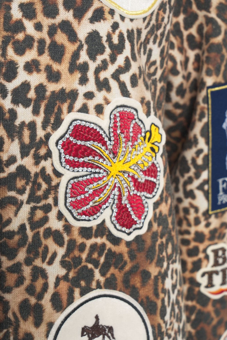 5 Progress Animal Print Jacket With Applications