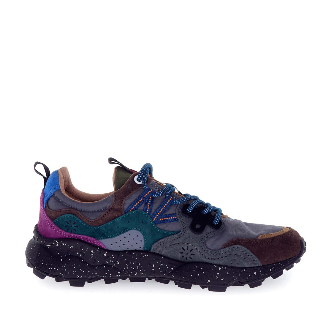 Flower Mountain Grey And Petrol Yamano 3 Sneakers