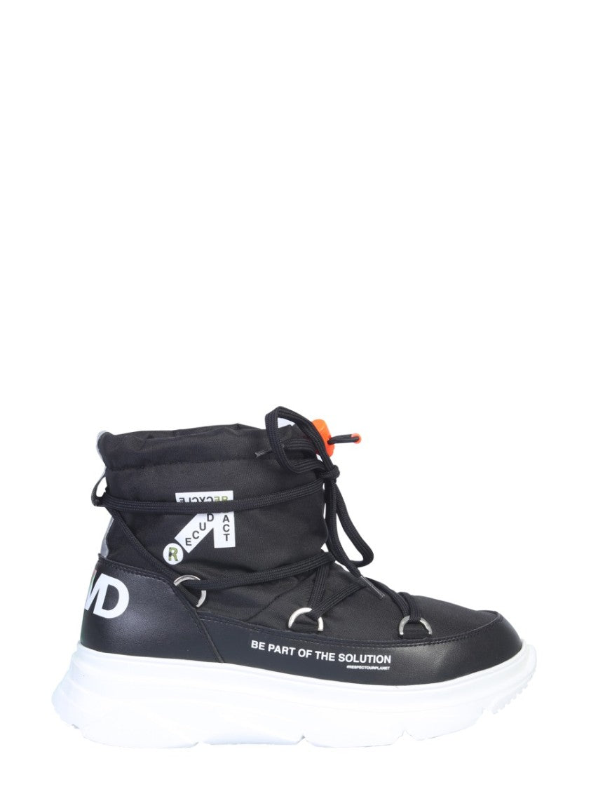 Forward High-Top Black Nylon Boots