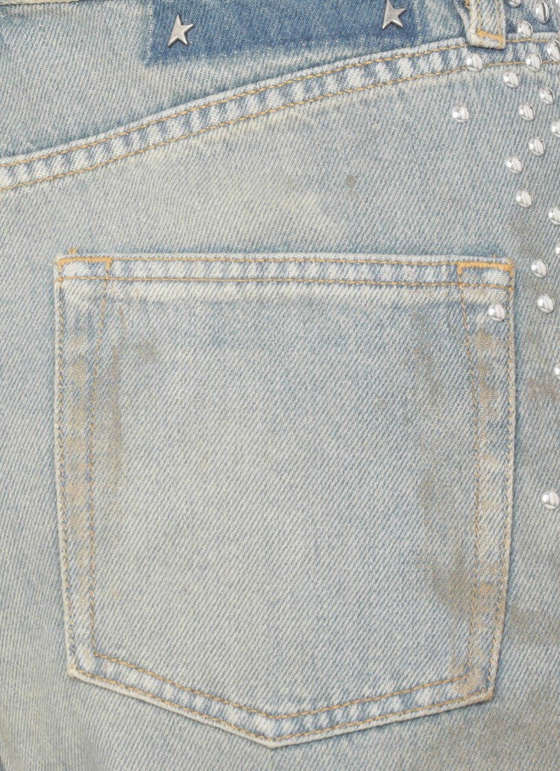 Golden Goose High-Waisted Light Blue Cotton Jeans