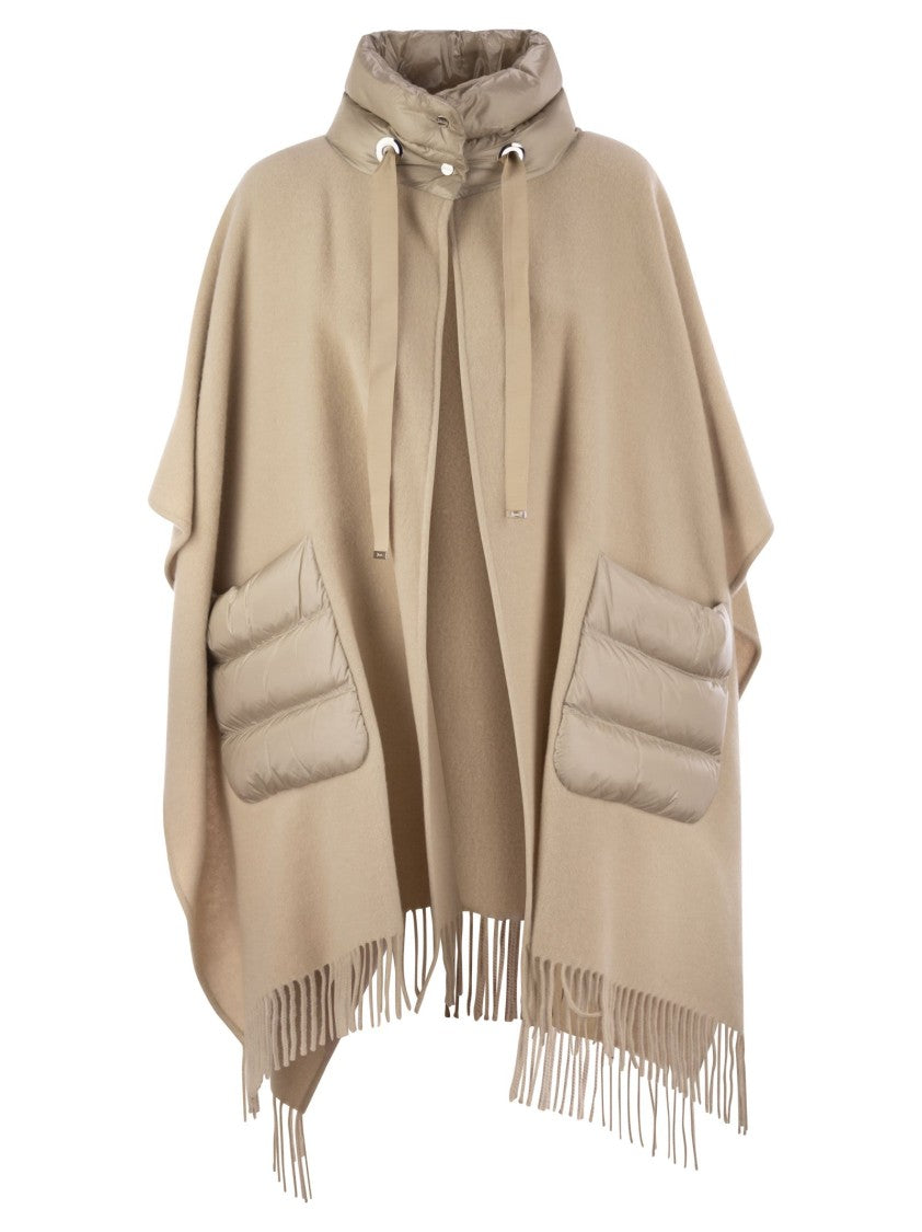 Herno Poncho Resort In Warmy E Nylon Ultralight