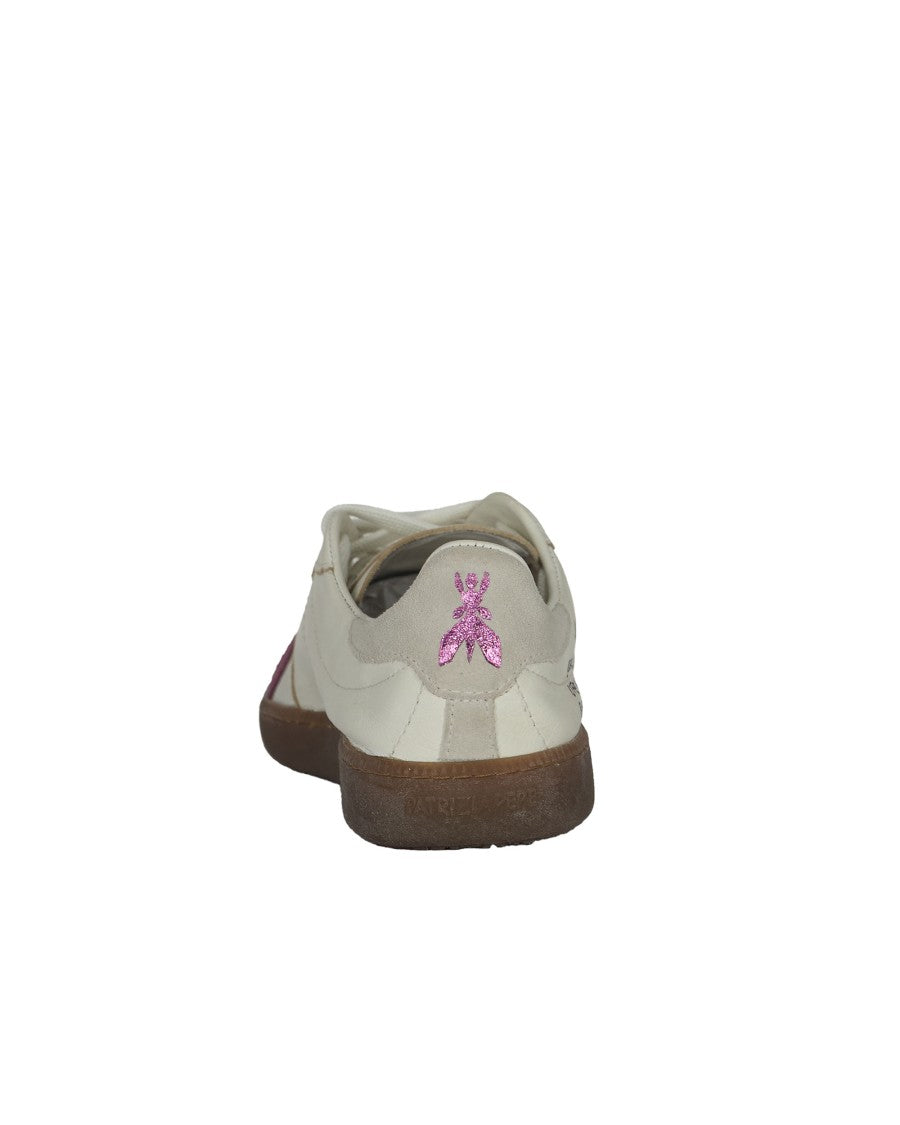Patrizia Pepe Nappa Sneakers With Lettering Brown/Purple