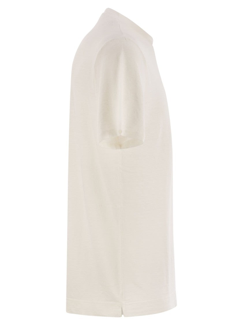 Fedeli Stretch Linen Short-Sleeved T-Shirt