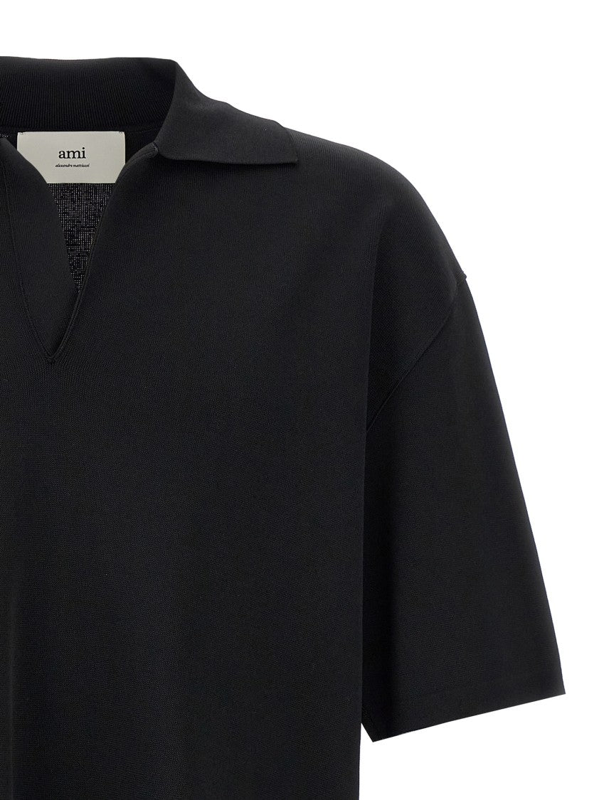 Ami V-Neck Polo Shirt With Oversized Fit