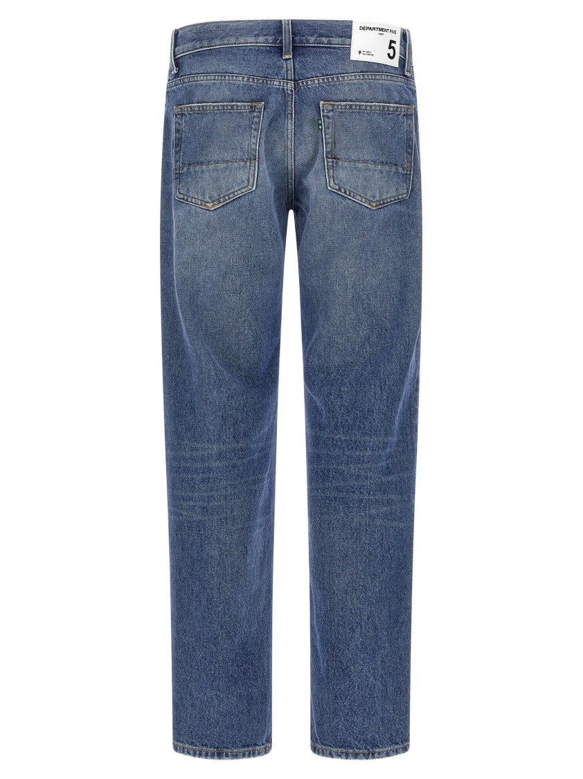 Department Five Straight Leg Stonewashed Denim Jeans With Classic Fit