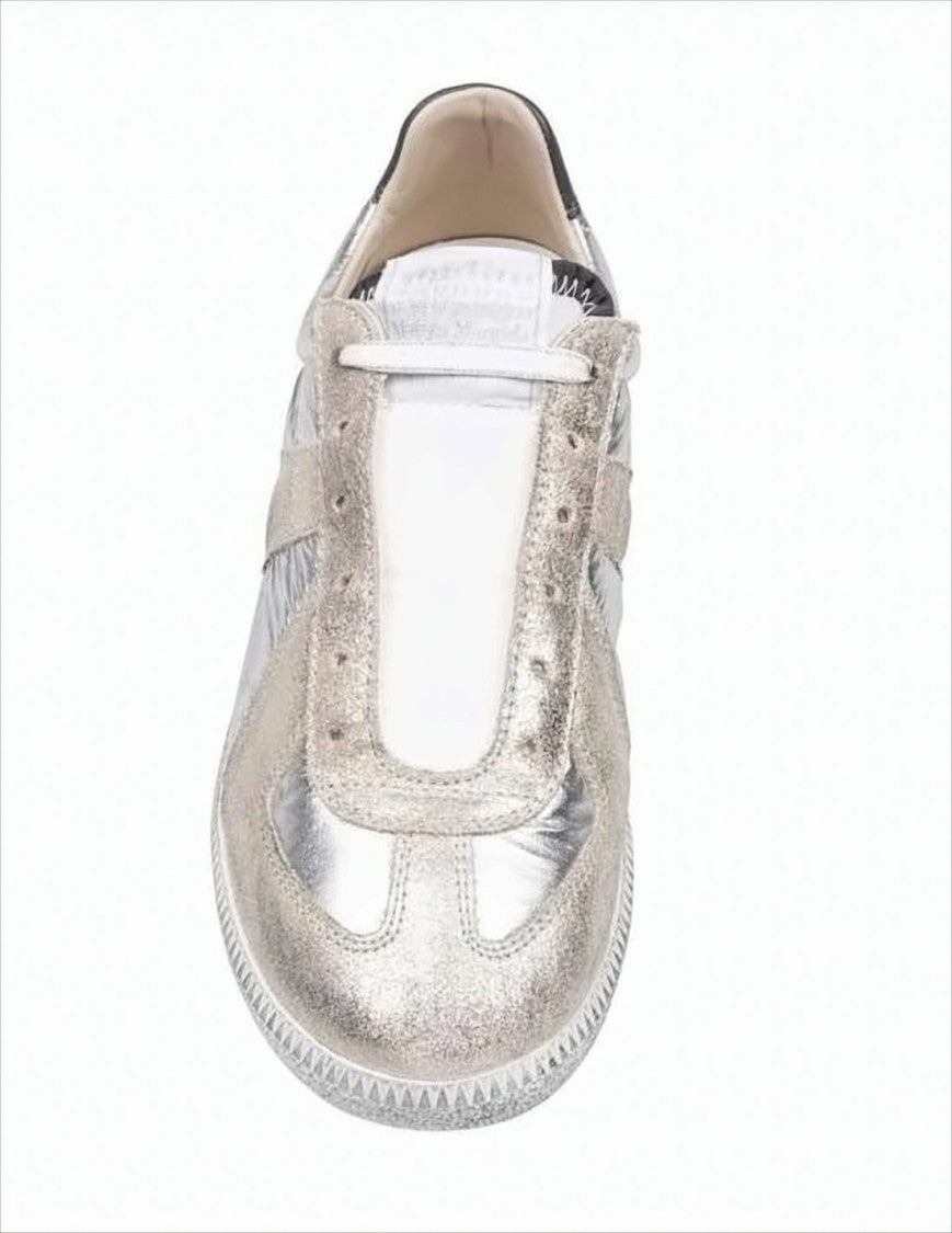 Maison Margiela Metallic Silver Low-Profile Sneakers