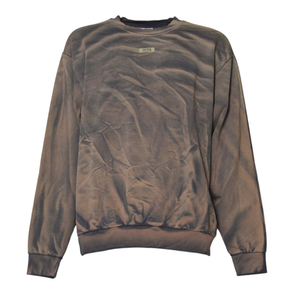 Gcds Relaxed-Fit Anthracite Sweater With Textured Finish