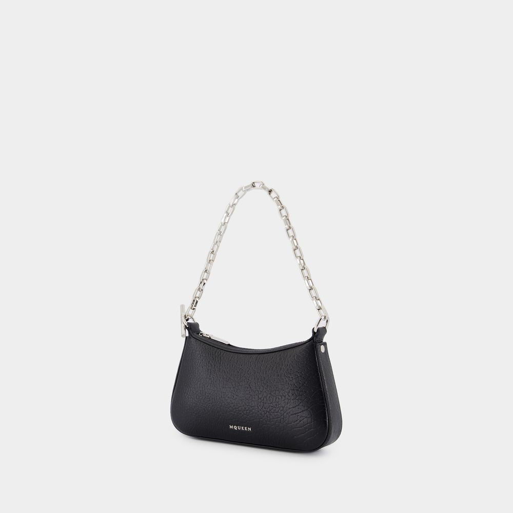 Alexander Mcqueen Mini Cross Bar Purse - Leather - Black
