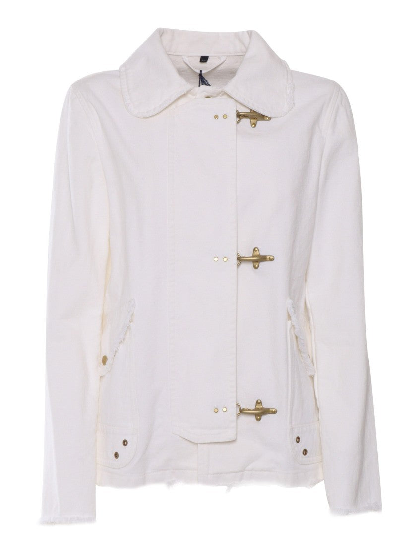 Fay Frayed Hem Lightweight Jacket