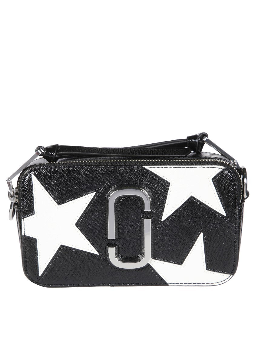 Marc Jacobs Rectangular Black And White Star Pattern Crossbody Bag