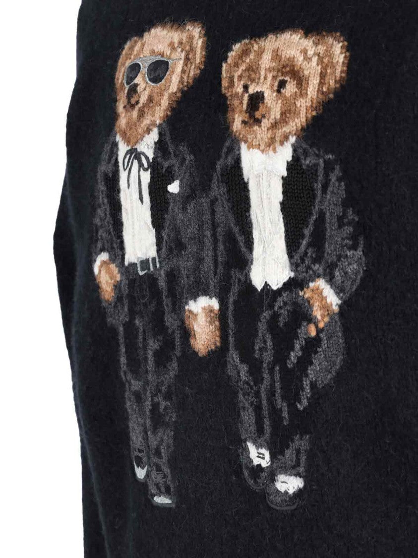 Polo Ralph Lauren "Polo Bear" Sweater, In Black Wool