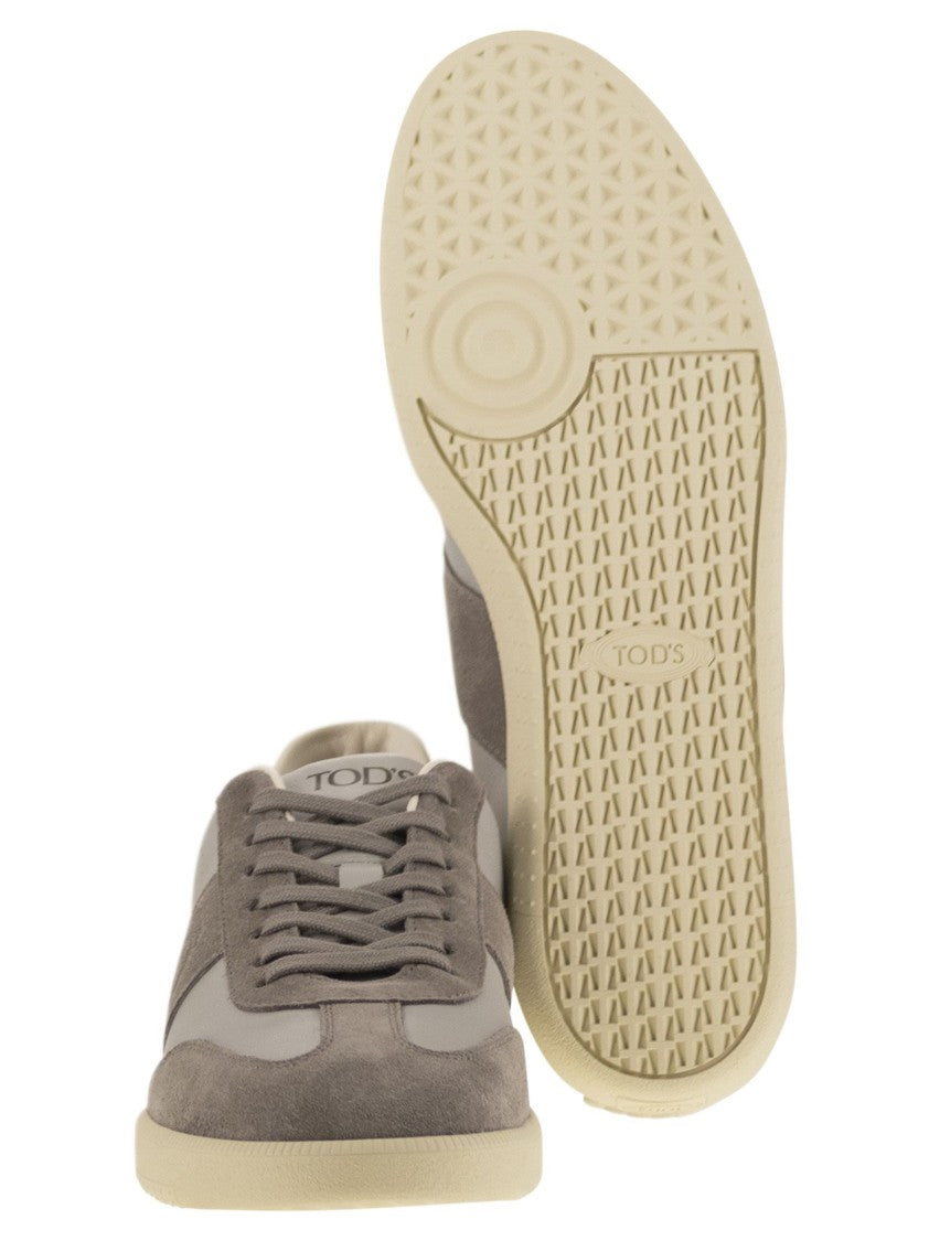 Tod's Smooth Leather And Suede Tabs Sneakers