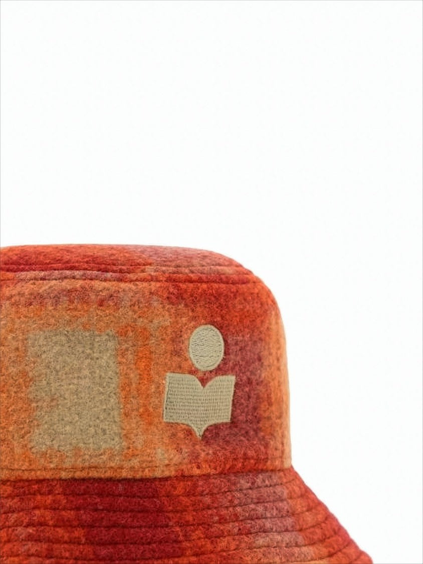 Isabel Marant Textured Gradient Bucket Hat With Abstract Emblem