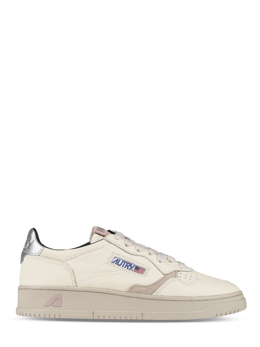Autry Low-Top Sneakers With Textured And Smooth Leather Design