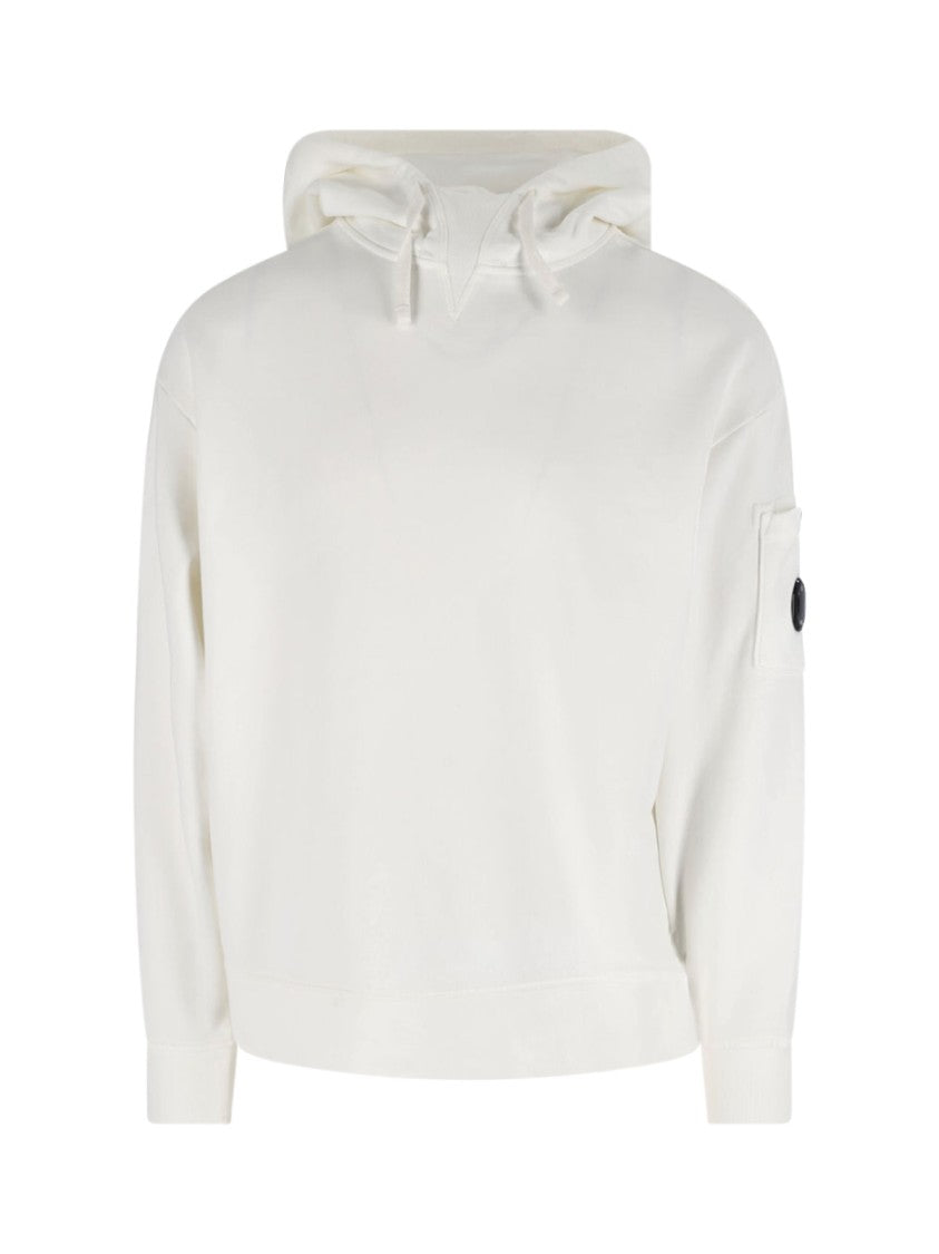 C.P. Company Logo Hoodie – White