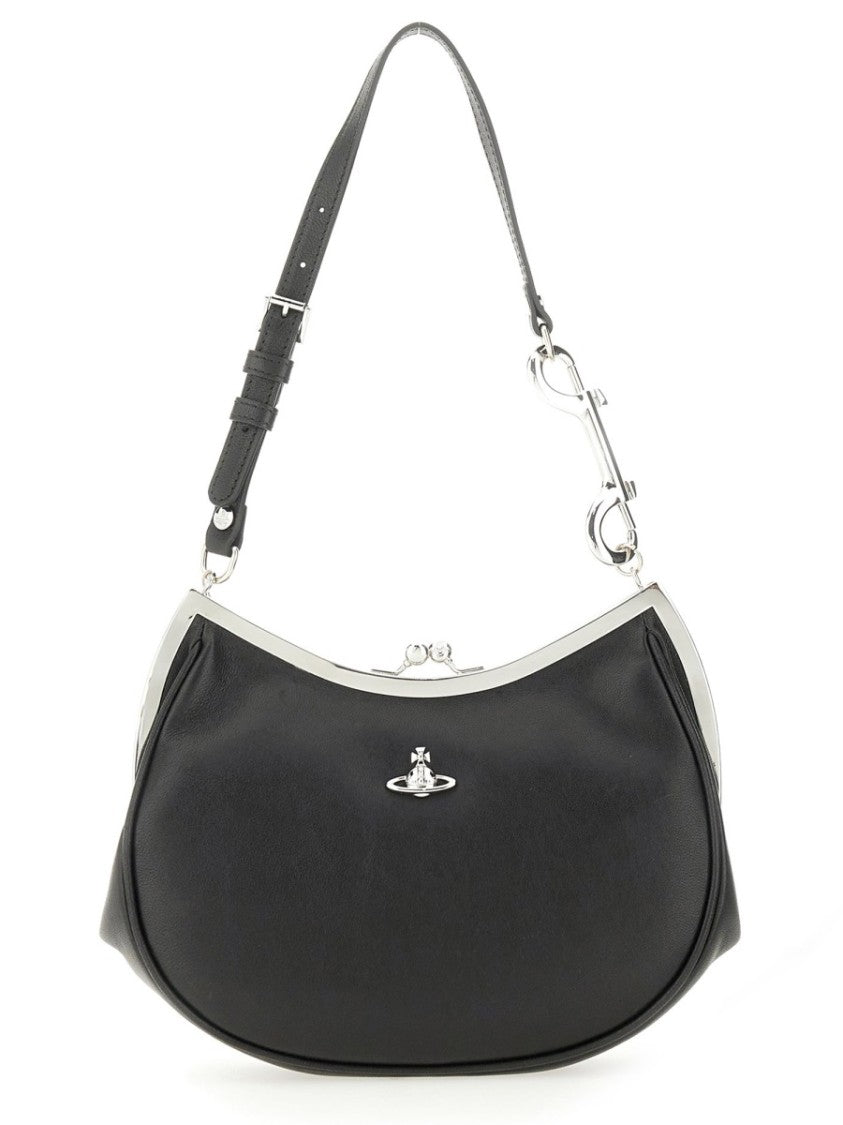 Vivienne Westwood Charm Frame Purse With Structured Top Frame
