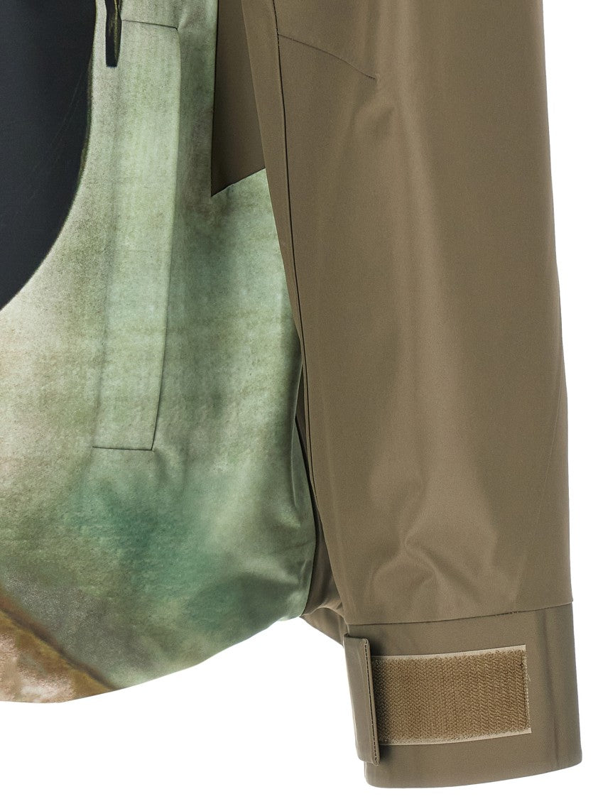 Undercover Water-Repellent Nylon Jacket With Futuristic Artwork