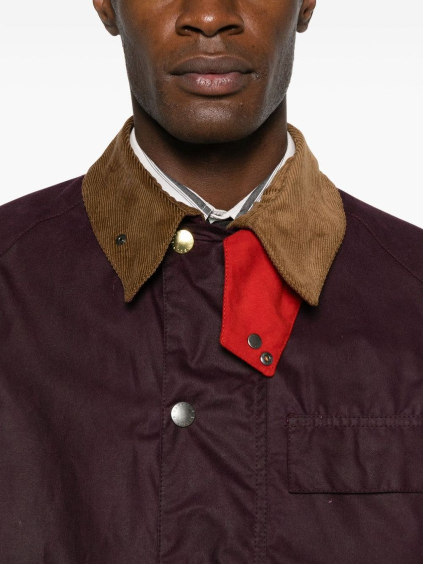 Barbour Cropped Boxy Jacket With Contrasting Collar Detail