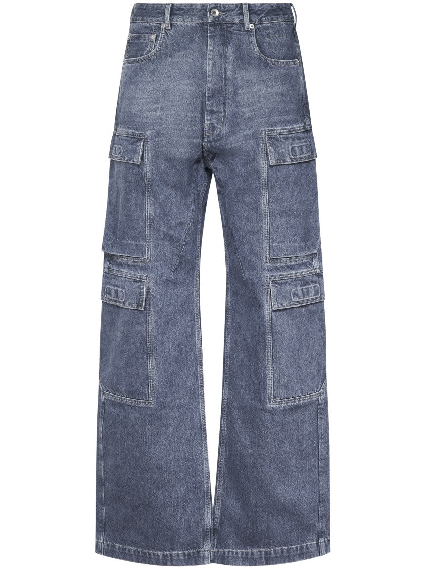 Drkshdw By Rick Owens Double Cargo Trousers With Fit
