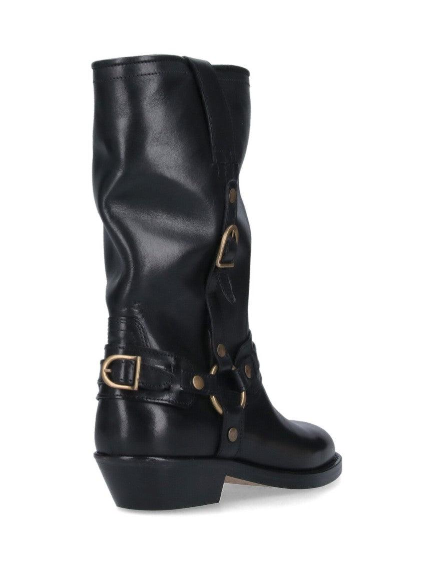 Isabel Marant "Heiko" Leather Ankle Boots – Black