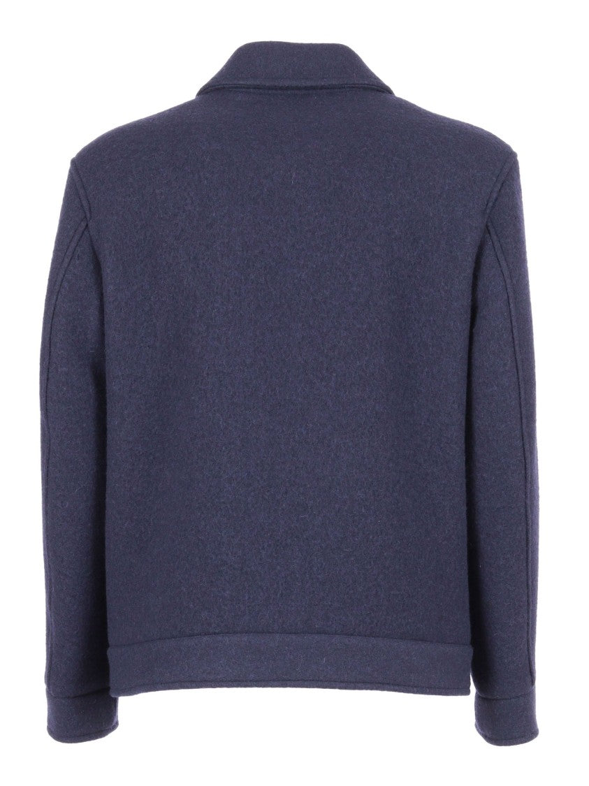 Fay Plush Truck Jacket With Structured Collar