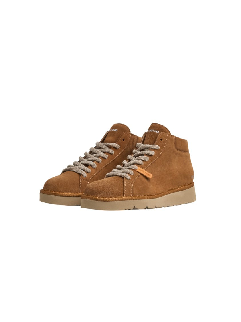 Panchic Men's Beige Suede Ankle Boots