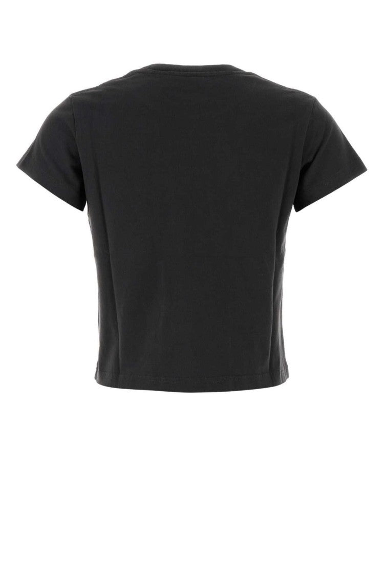 Alexander Wang Cropped Reverse Embroidery Logo T-Shirt