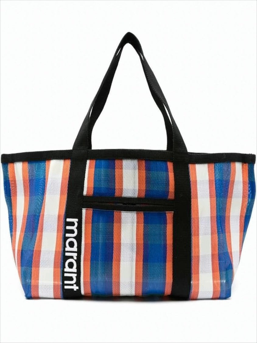 Isabel Marant Large Rectangular Shoulder Bag With Plaid Design