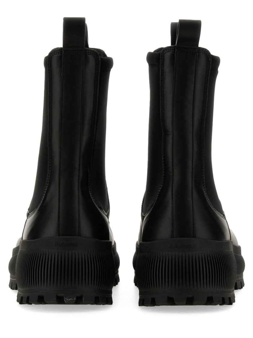 Jil Sander Black Calf Leather Chelsea Boots