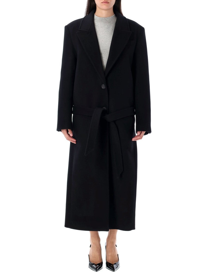 The Attico Long Black Tailored Coat