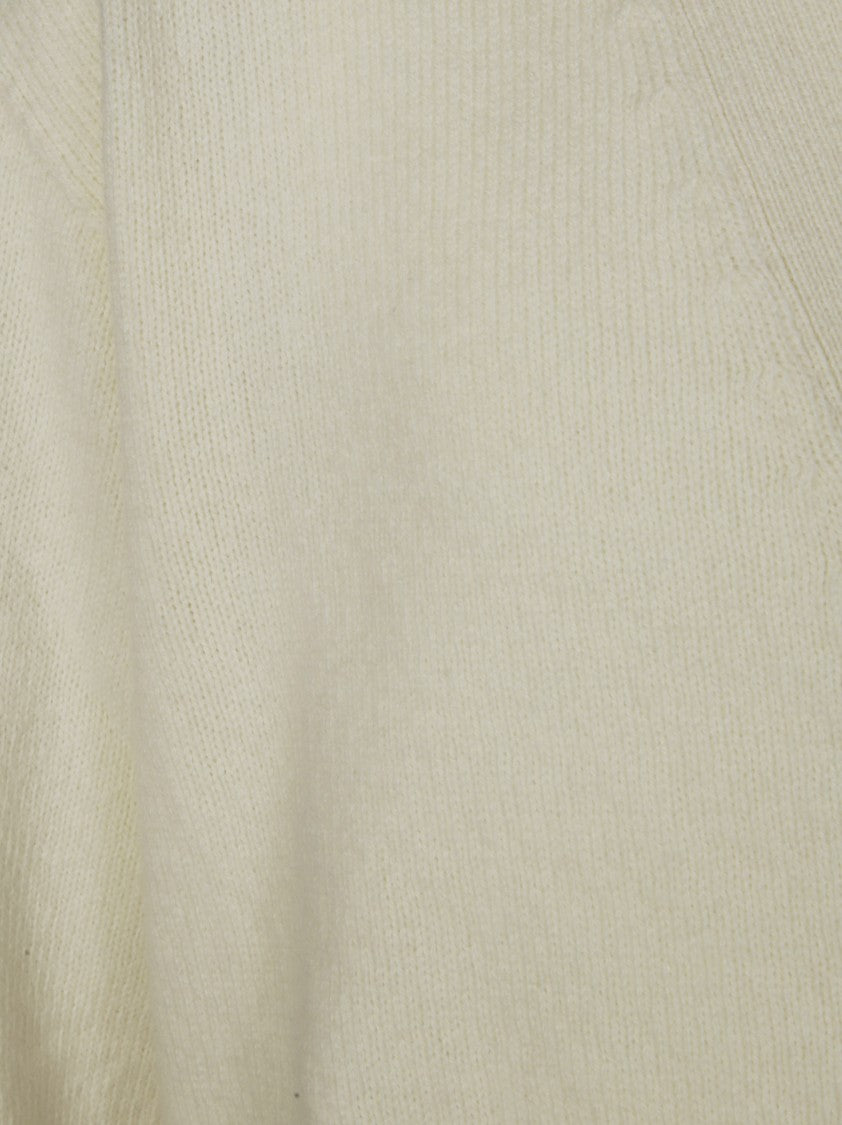 Amaranto Buttoned Cardigan With Distressed Details