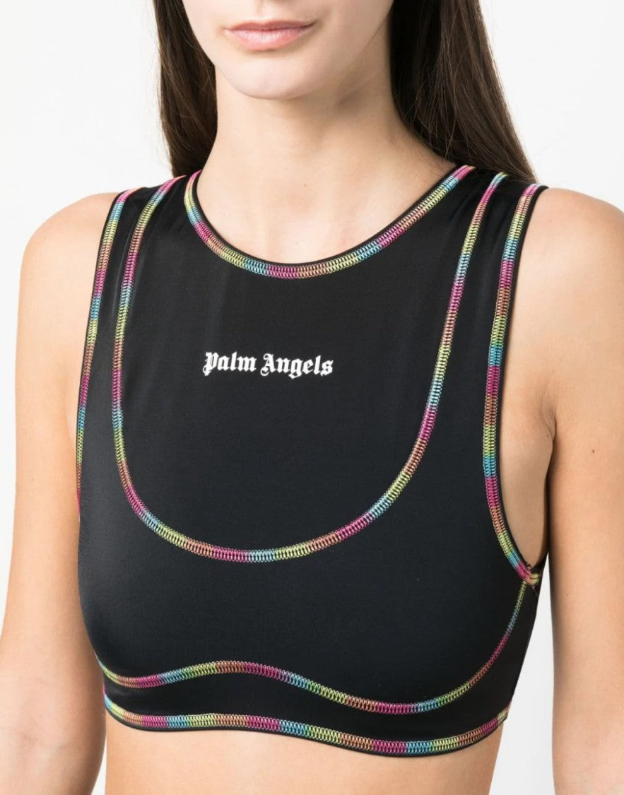 Palm Angels Rainbow Miami Logo Training Top