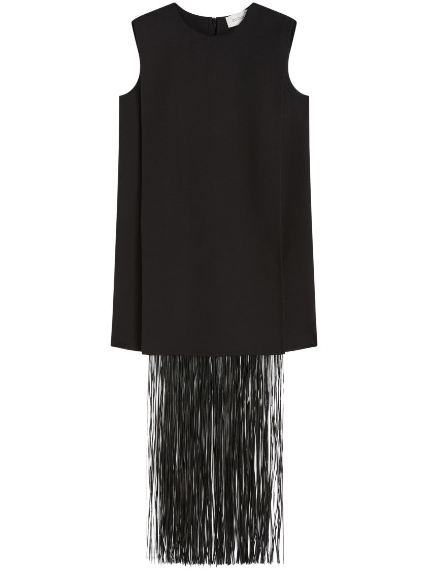 Max Mara Fringe-Detail Sleeveless Mini Dress