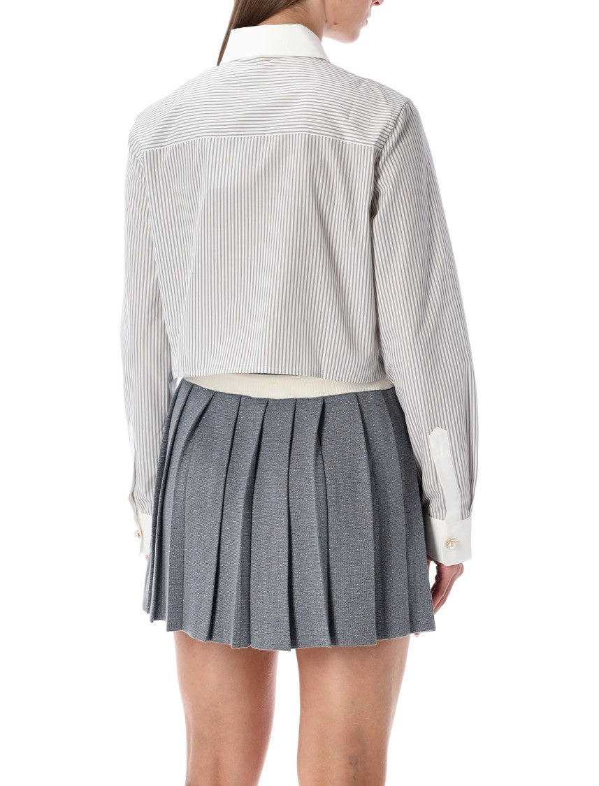 Casablanca Cropped Pinstripe Shirt