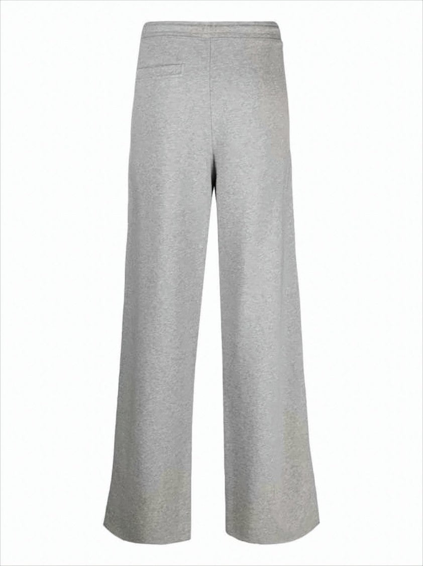 Ganni Relaxed Fit Wide-Leg Jogger Pants With Drawstring Waistband