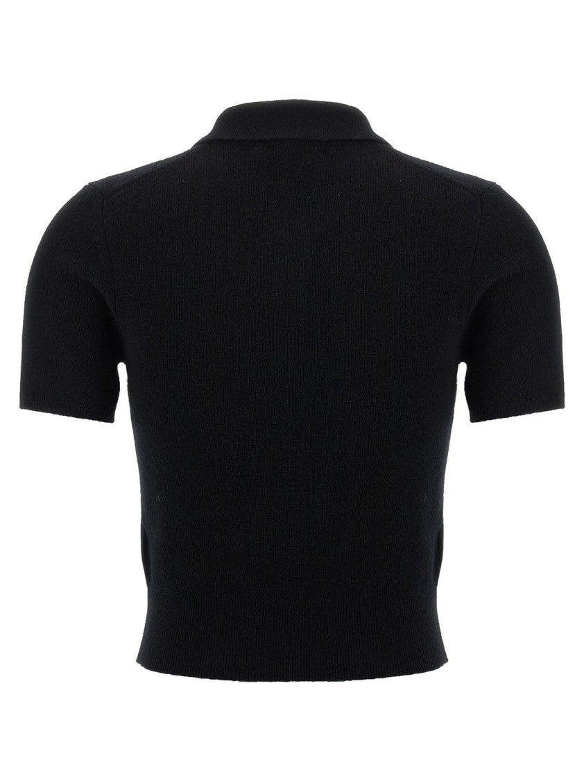 Alexander Wang Polo-Style Cardigan With Knit Logo Patch