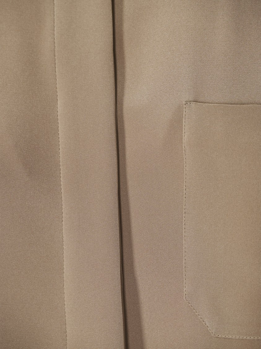 Max Mara Relaxed-Fit Camel Shirt With Classic Collar