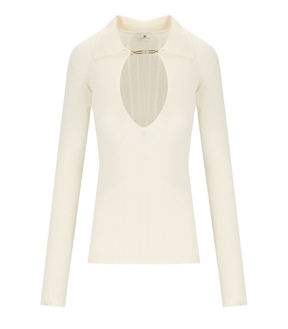 Elisabetta Franchi Milk Polo Pullover