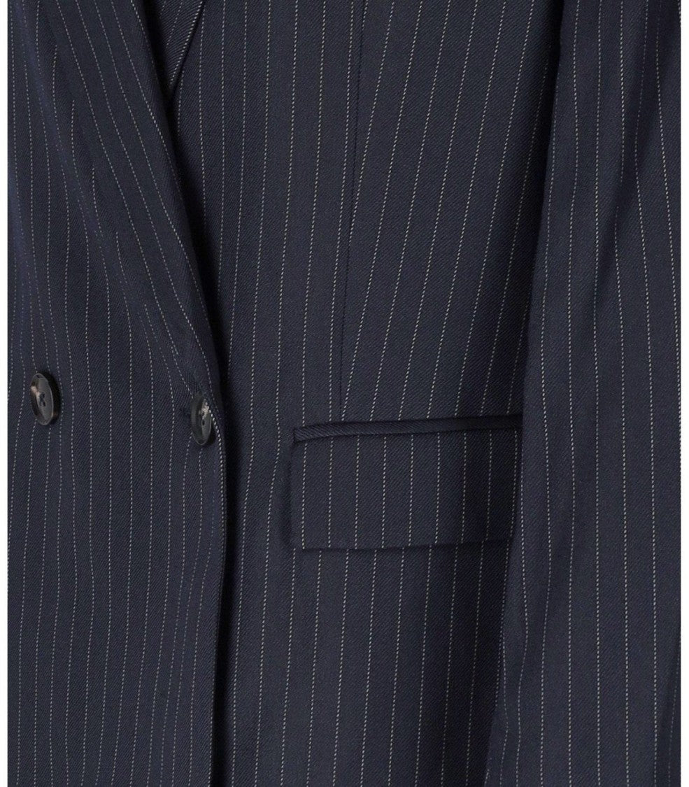 Essentiel Antwerp Ipursuit Navy Blue Oversized Blazer