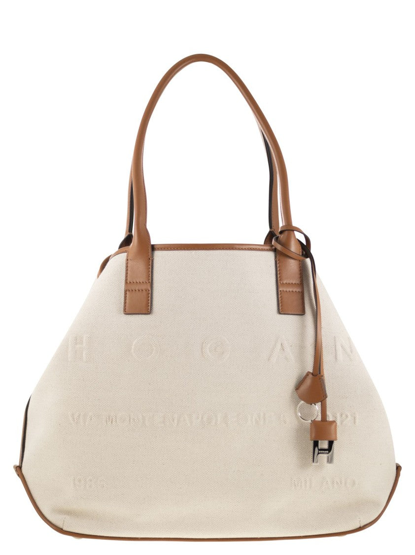 Hogan Medium Canvas Shopping Bag