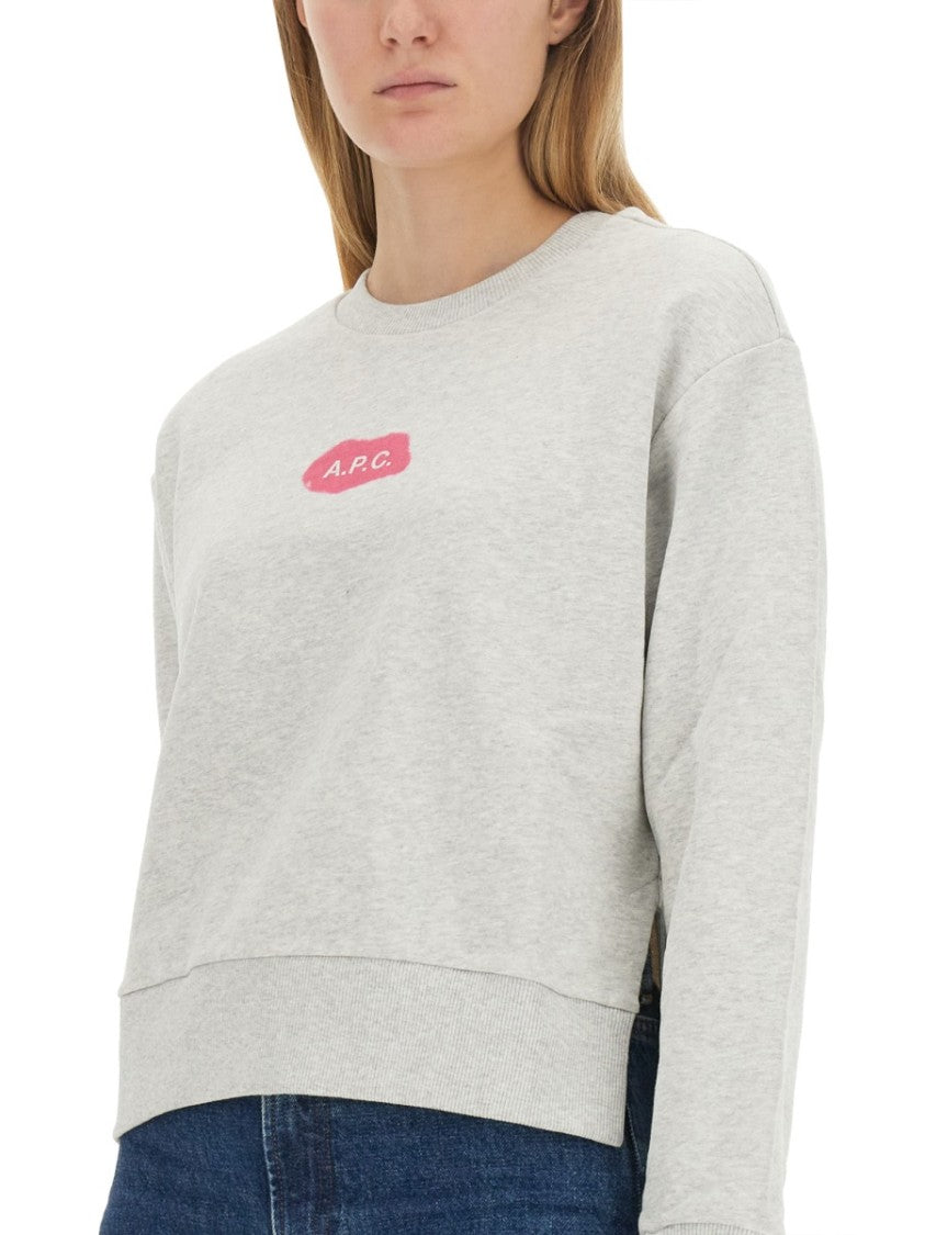 A.P.C. Cropped Hem Sweatshirt