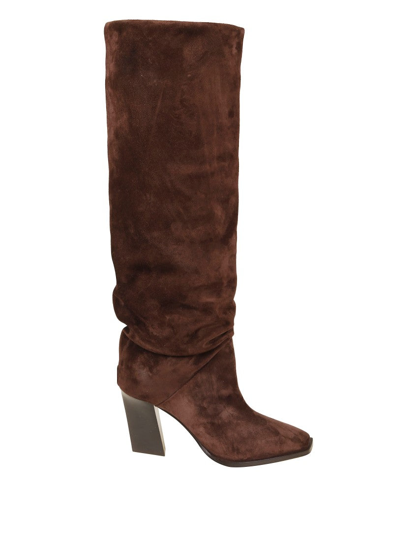 Jimmy Choo Pointed Toe Black Stiletto Boots With Minimalist Design