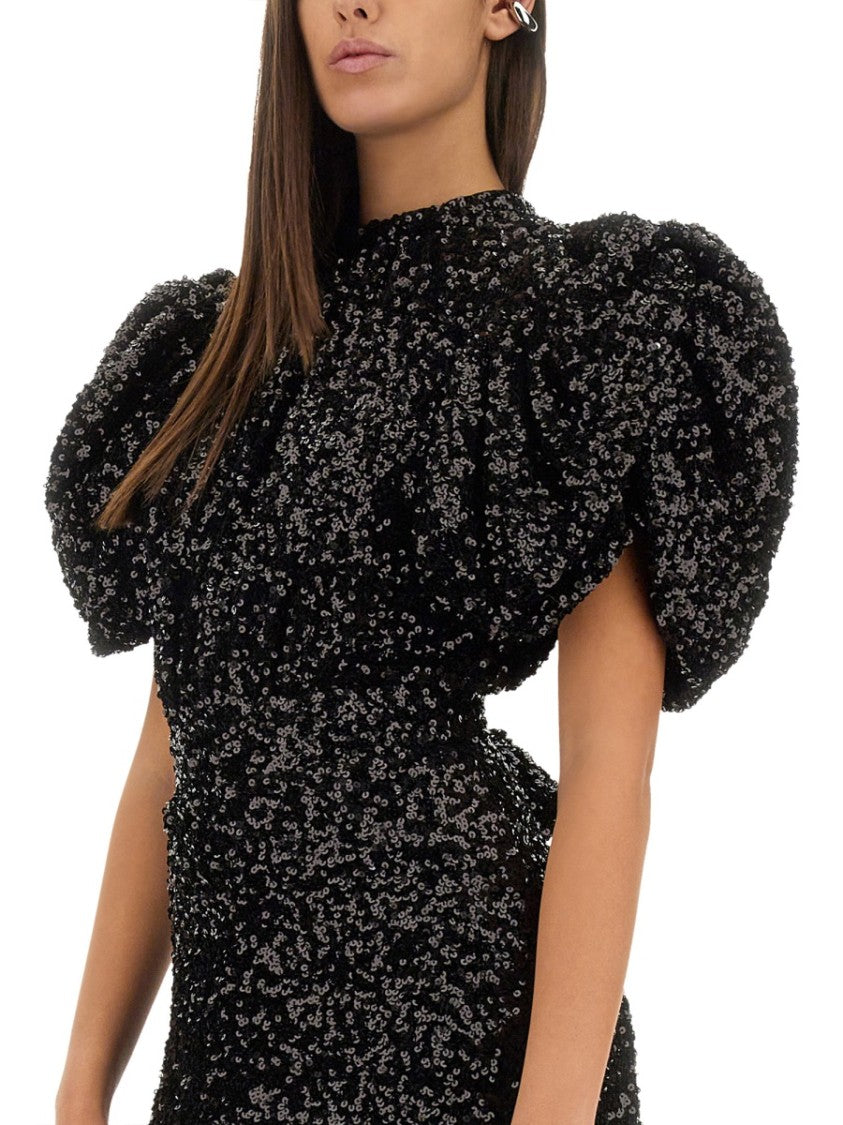 Rotate Fitted Midi Dress With Sequins