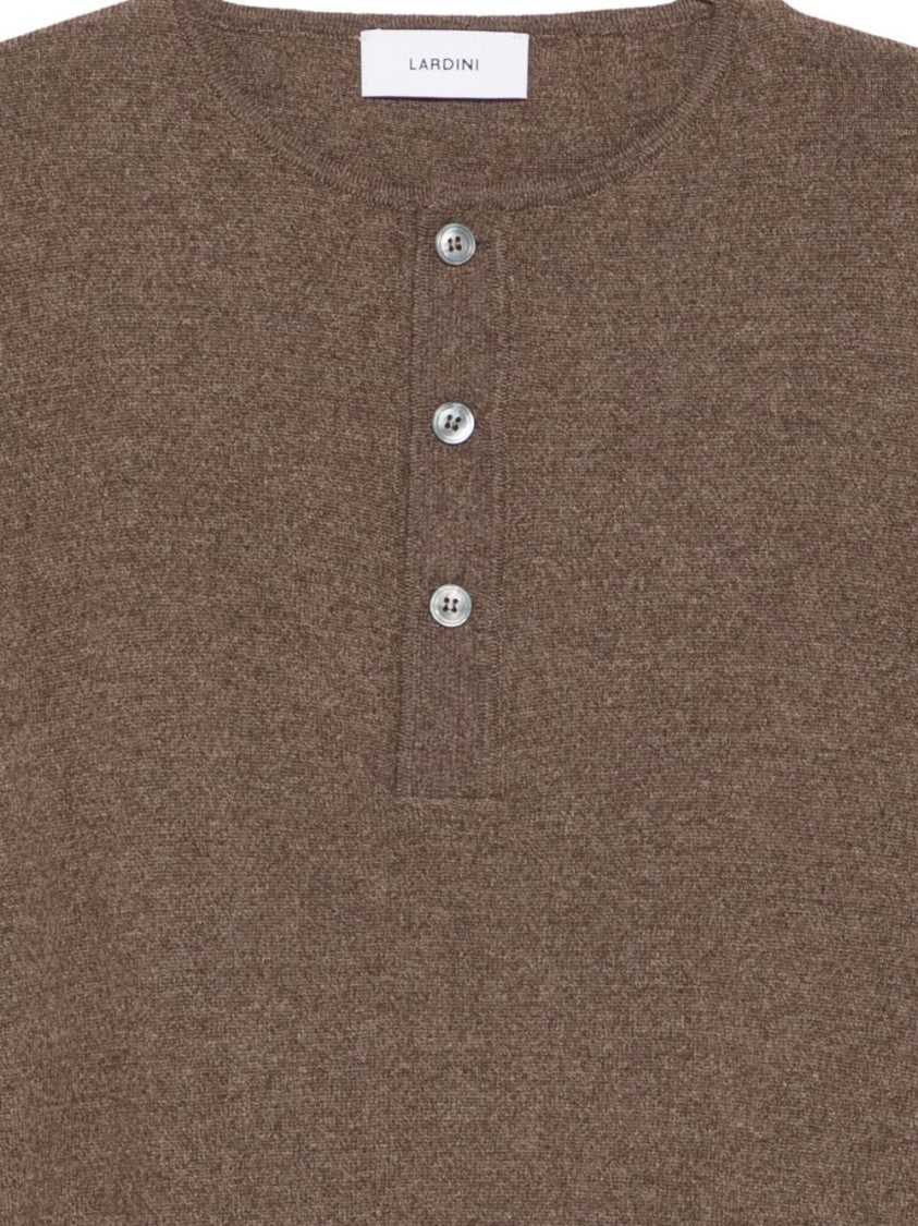 Lardini Classic Knit Sweater With Ribbed Cuffs And Hem