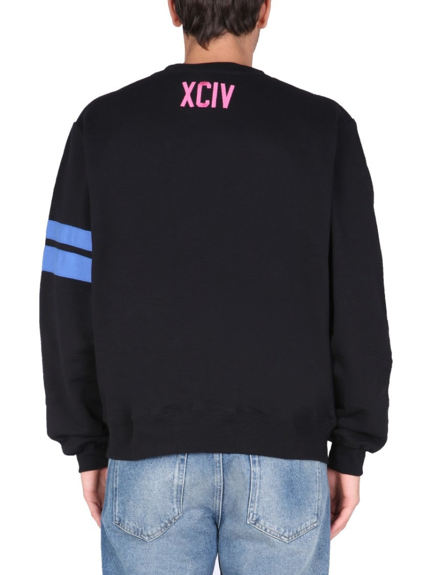Gcds Logo Embroidered Cotton Sweatshirt