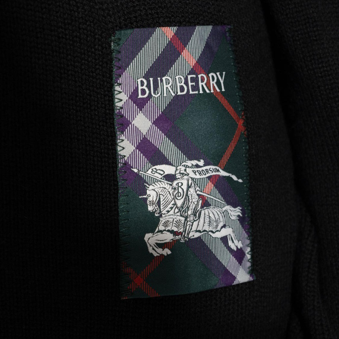 Burberry Black Wool Sweater With Textured Finish